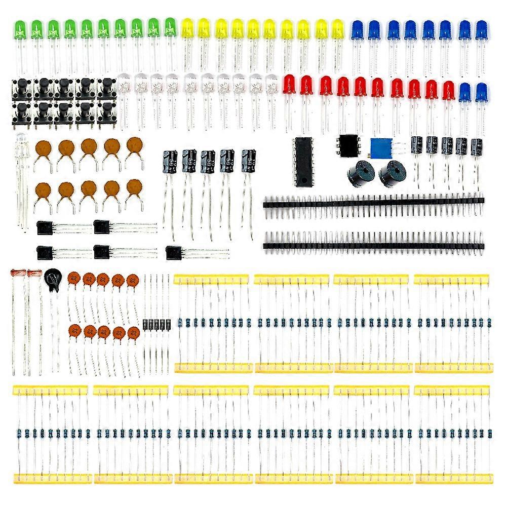  Electronics Components Basic Starter Kit for Arduino UNO MEGA2560 Raspberry Pi with LED Buzzer Capacitor Resistor