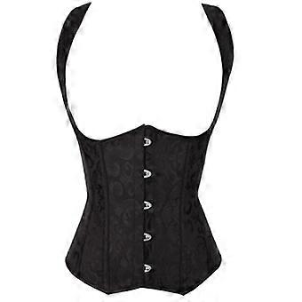 Sexy Brokaat Staal Uitgebeende Korsetten Underbust Korset En Bustier Plus Size Borduurwerk Cupless Korset Vest Corselet Vrouwen