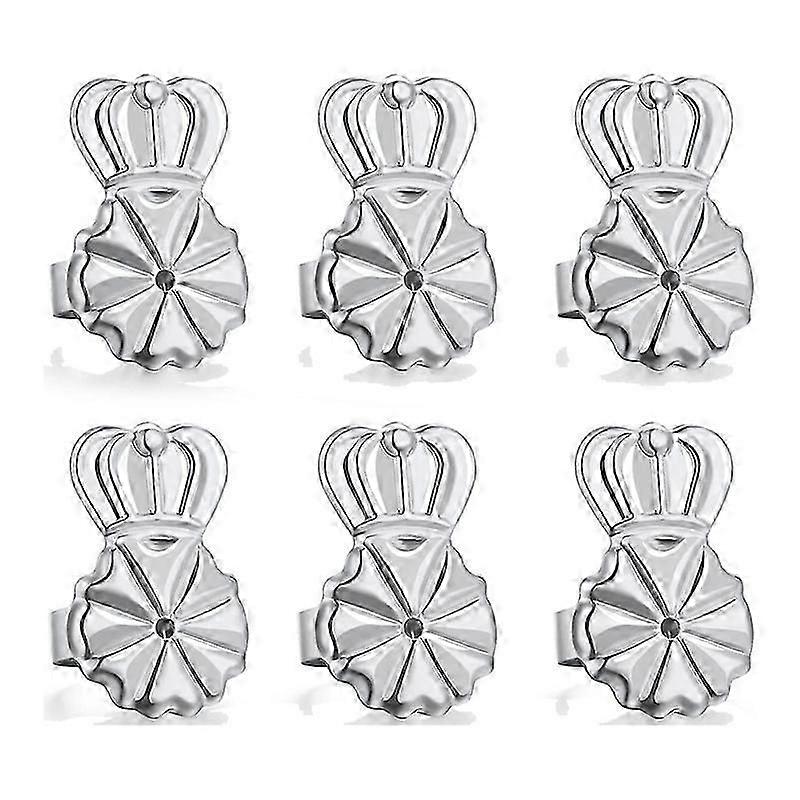 3-Pairs Earring Backs,Earring Backs Lifter for Heavy Earrings, Adjustable Secure Earring Backs