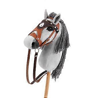 Realistic Grey Horse Head Stick Boasting Fine Carving Detail For Photography And Cosplay Role Playing Costume Props Multicolor