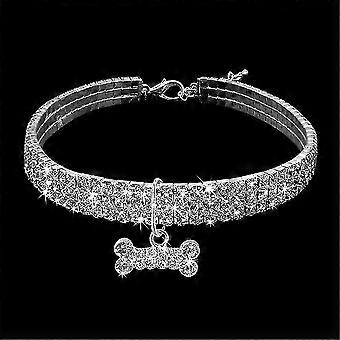 2 Pcs Bling Rhinestone Dog Collar Crystal Puppy Chihuahua Pet Dog Collars Leash For Small Dogs Mascotas Accessories
