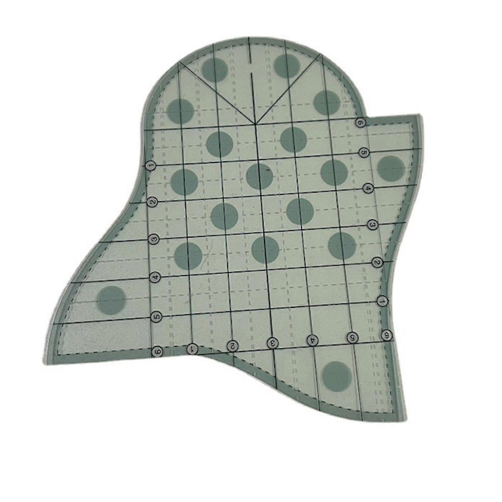 Creative Grids Scallop Patchwork Ruler Multifunctional Visible Transparent Quilting Template for Quilting