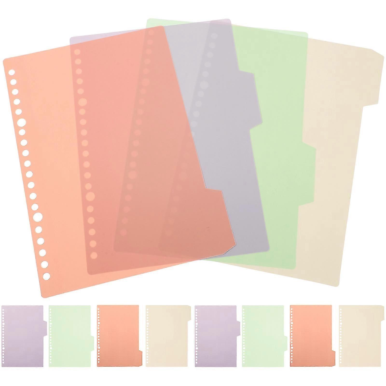 Colored Binder Dividers for Notebook Indexing with Writable Tabs 10Sets