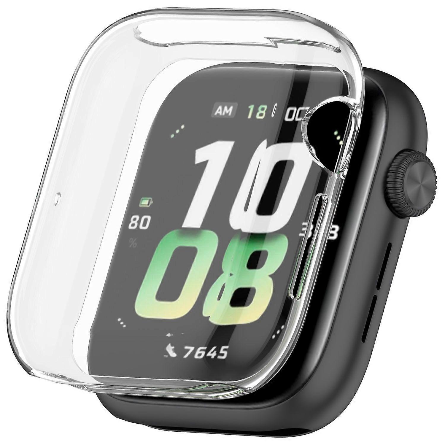For Honor Watch 5 Electroplated Full Cover TPU Watch Protective Case Transparent