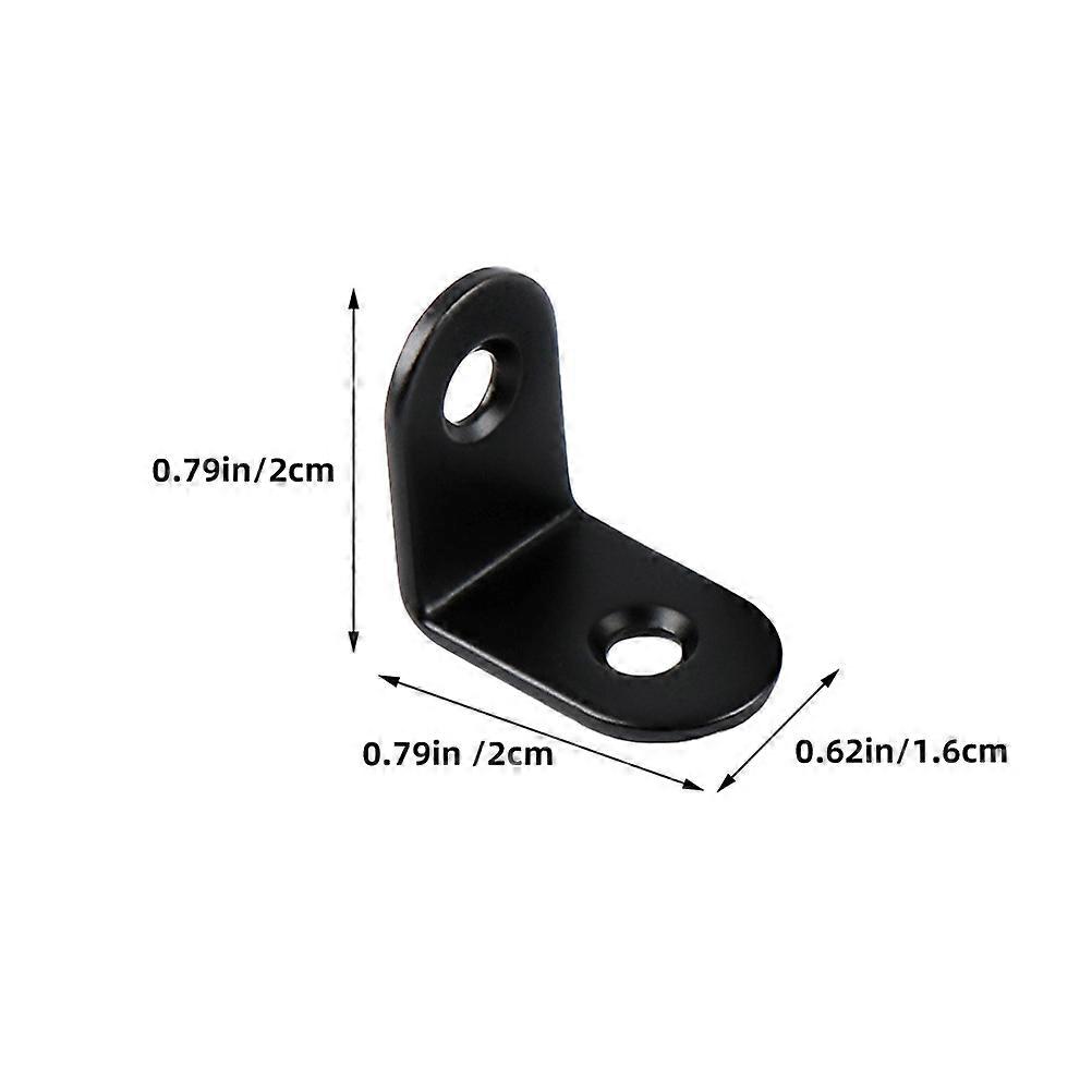 20pcs Corner Brackets L Brackets Cabinet Shelf Brackets L-shaped Right Angle Bracket