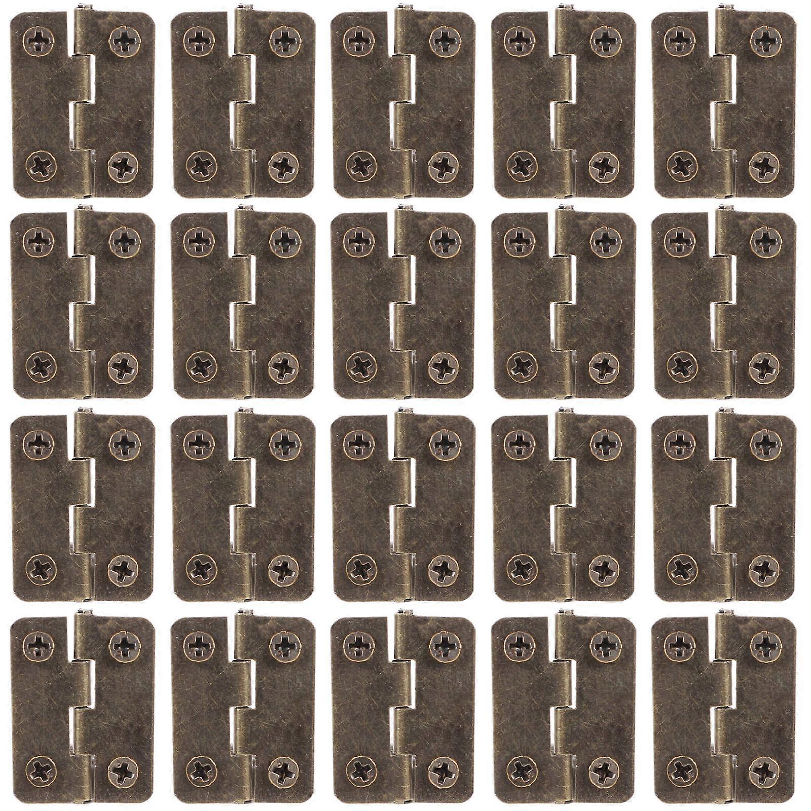 20pcs Small Hinge Bird House Hinge Iron Folding Hinge Replacement Accessory