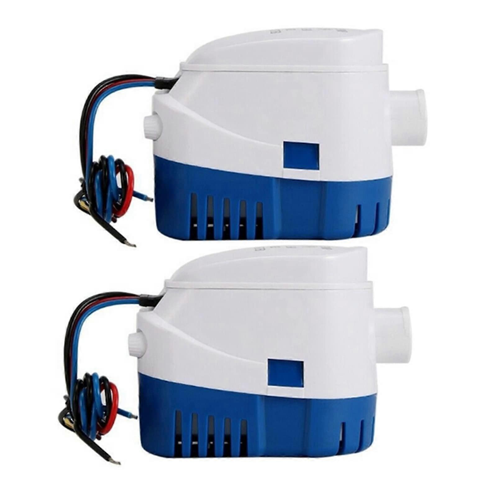12V Automatic Submersible Bilge Pump with Float Switch, Compact Mini Water Pump for Boat Use