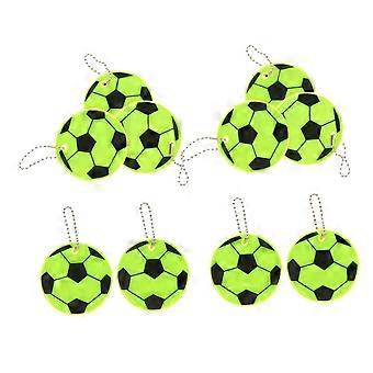 Set di 10 portachiavi sportivi riflettenti a forma di pallone da basket per borse, zaini e sicurezza all'aperto.
