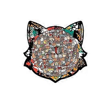 Cat Shaped 135-Piece Puzzle Educational Toys Decorative For Family Home Indoor School