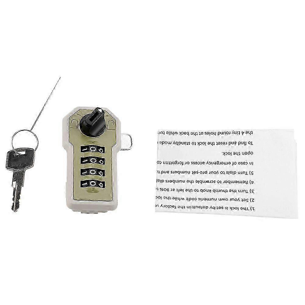4 Digit Code Combination Cam Cabinet Convenient Password Security Coded Lock with Key