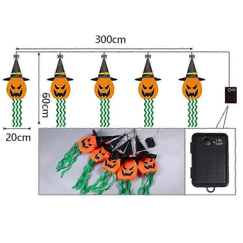 newHalloween Decorative LED Lantern, Wizard Jack-o-lantern