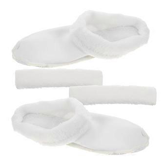 White Cotton Shoe Liners Plush Removable Winter Liners 2Sets for Shoes