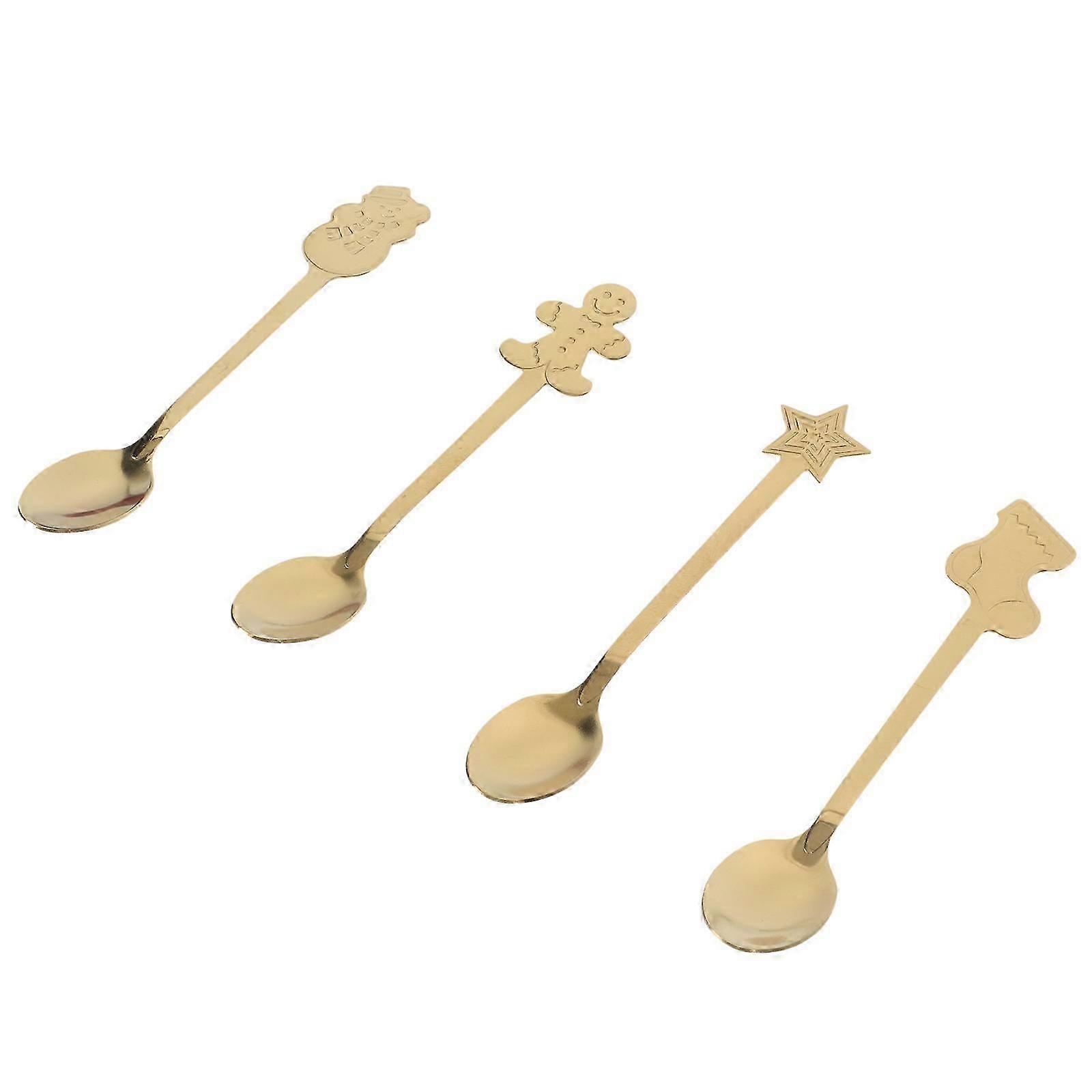 Christmas Elements Dessert Spoon Set for Kitchen Use 1Set