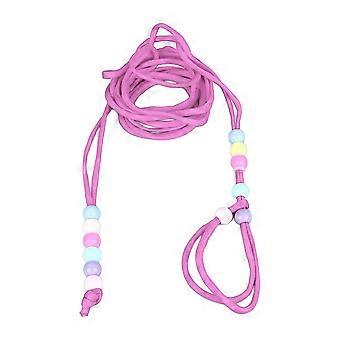 Lizard Traction Rope Comfortable Durable Safety Protection Adjustable Reptile Leash for Bearded Dragon Hamster Small Animal Pink