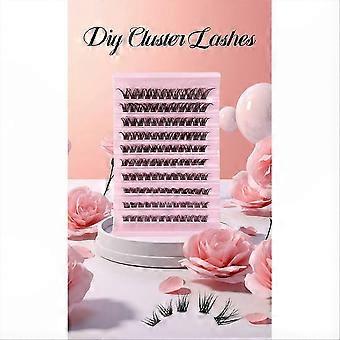 D04 DIY Volume Cluster Lashes, Natural Segmented Eyelashes Bundles