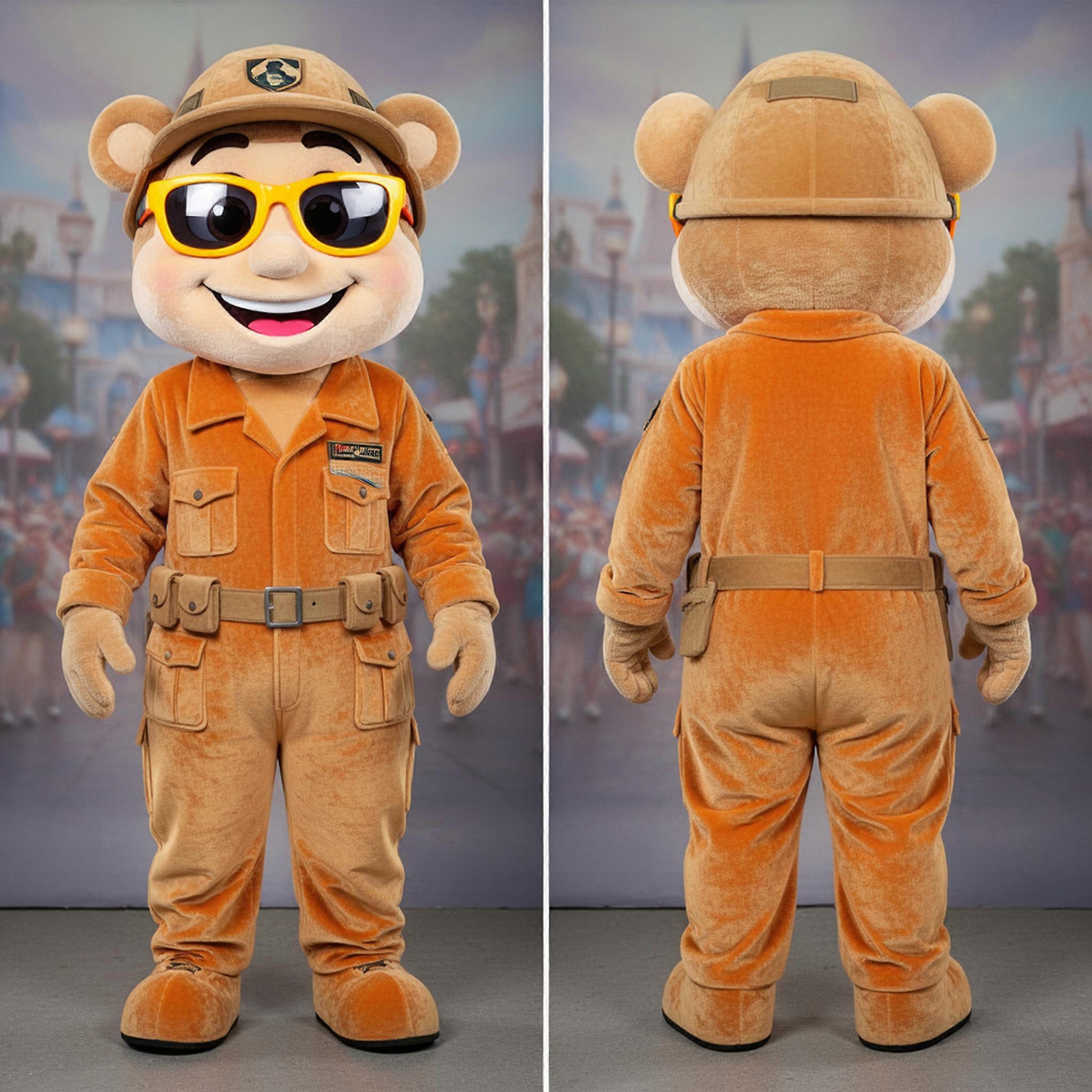 MASTICOT Tan Cheerful Soldier Mascot