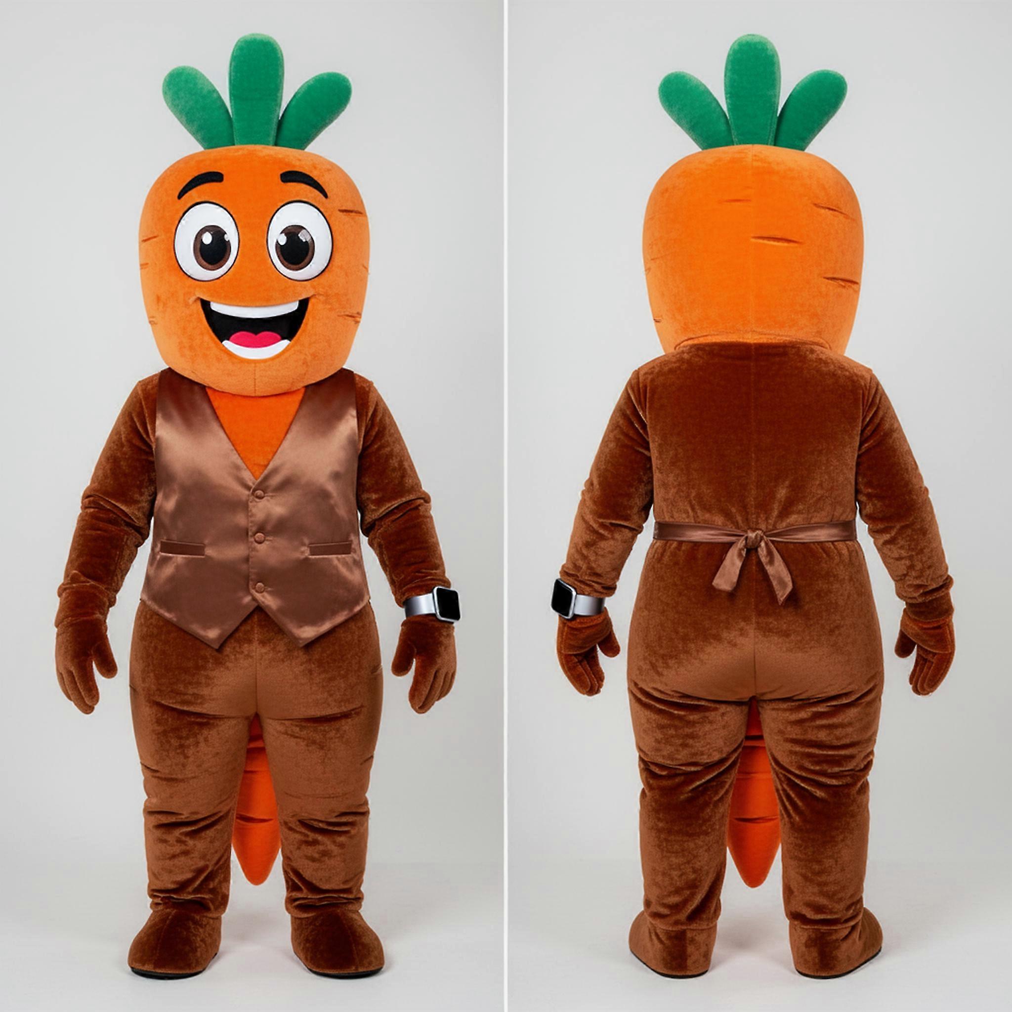 MASTICOT Vibrant Orange Velvety Carrot Mascot