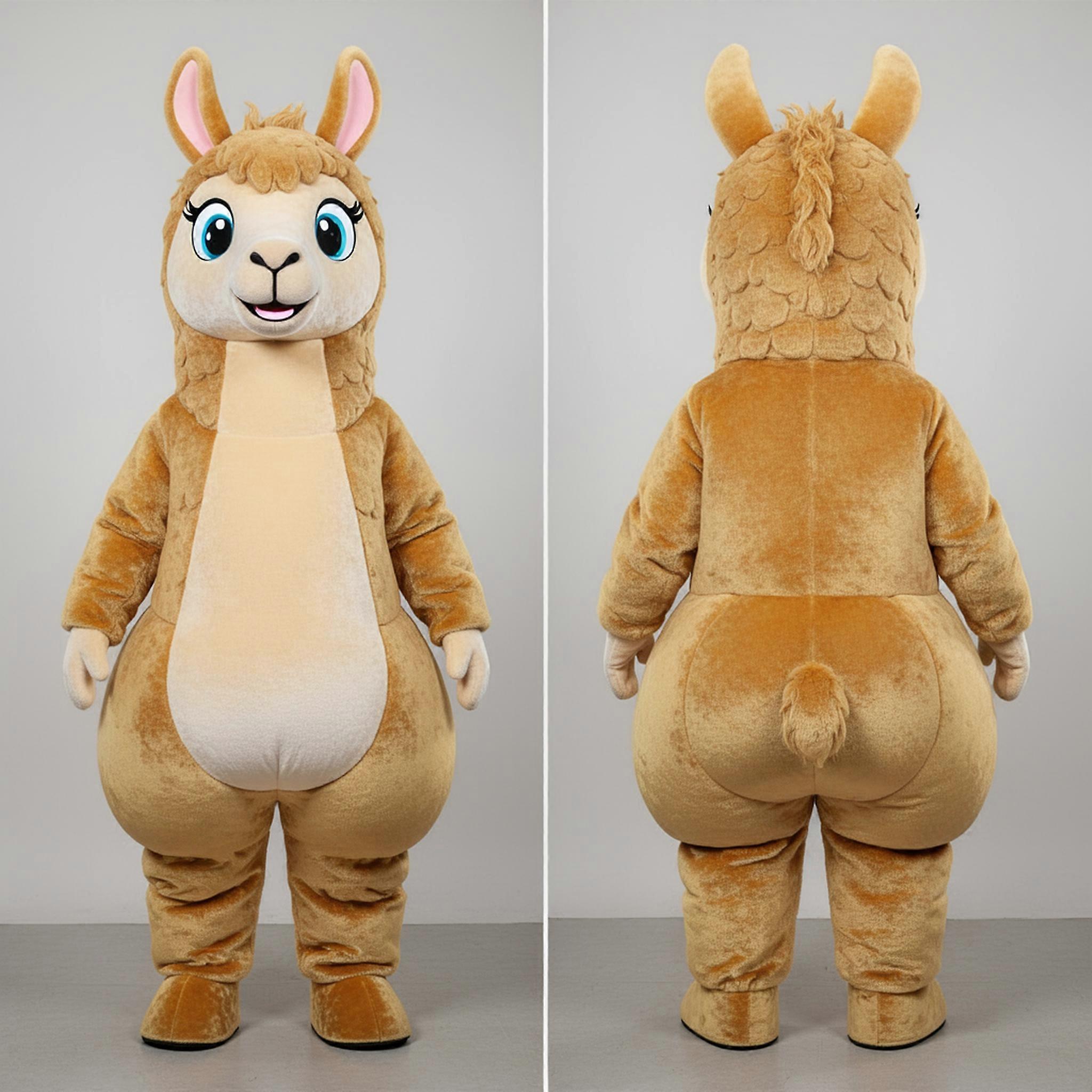 MASTICOT Golden Soft Llama Mascot