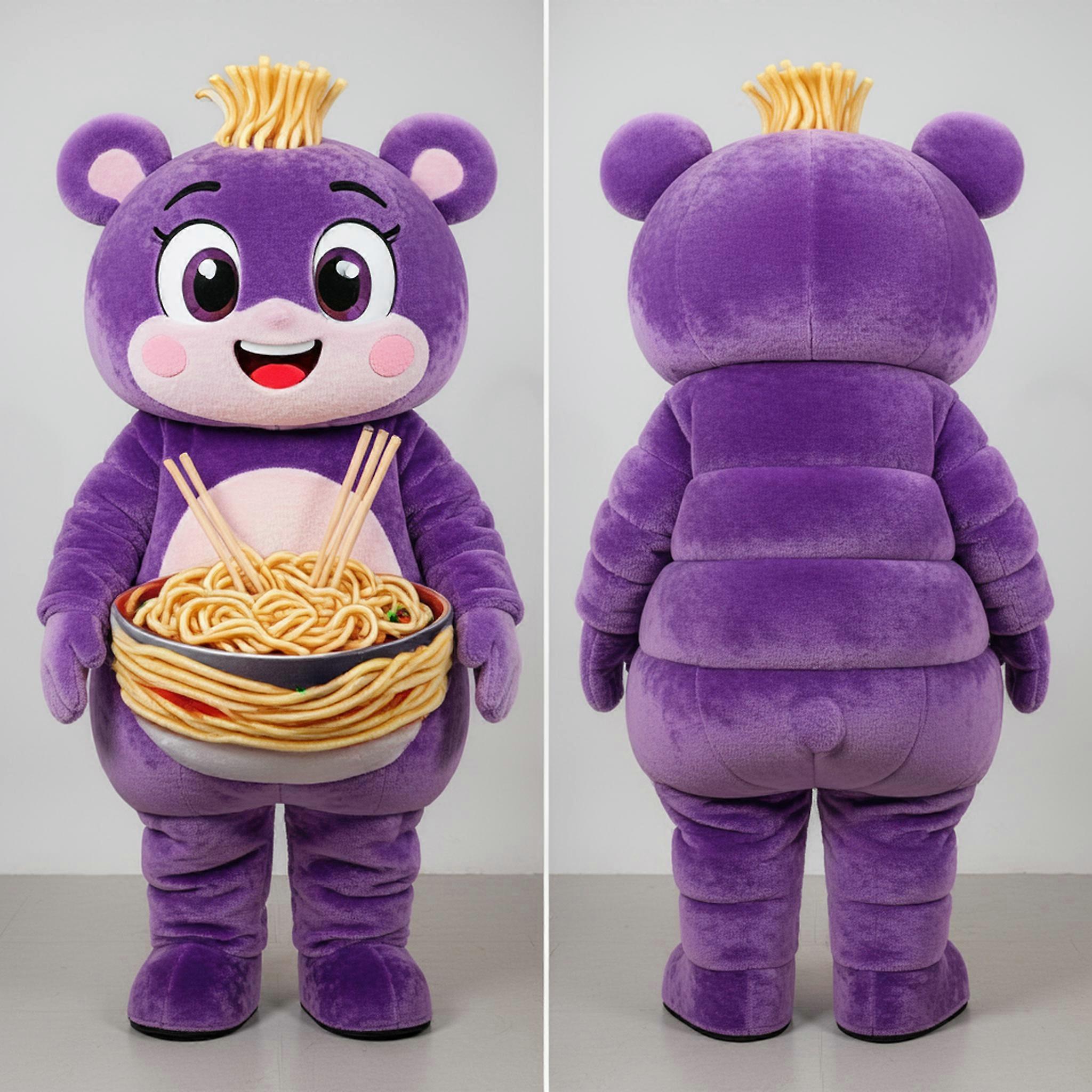 MASTICOT Vibrant Purple Steaming Ramen Mascot