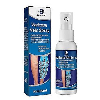 OUHOE 30ml Varicose Vein Spray Safe Non-toxic Relieve Swelling Pain Improve Bloo