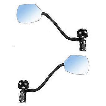 2-in-1 Bicycle Rearview Mirror Bell Adjustable Mountain Bike View Mirror with Bell MTB Road Bike Accessories
