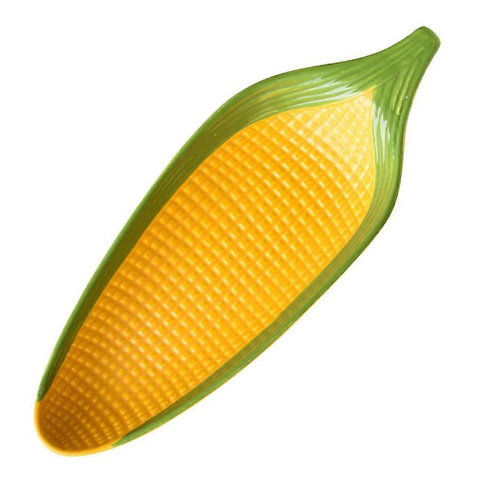 Ceramic Corn Cob Holders for Kitchen Serving Multicolor Corn Dish Plates