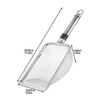 Metal Cat Litter Scoop for Home Use Sand Sifter Large Silver