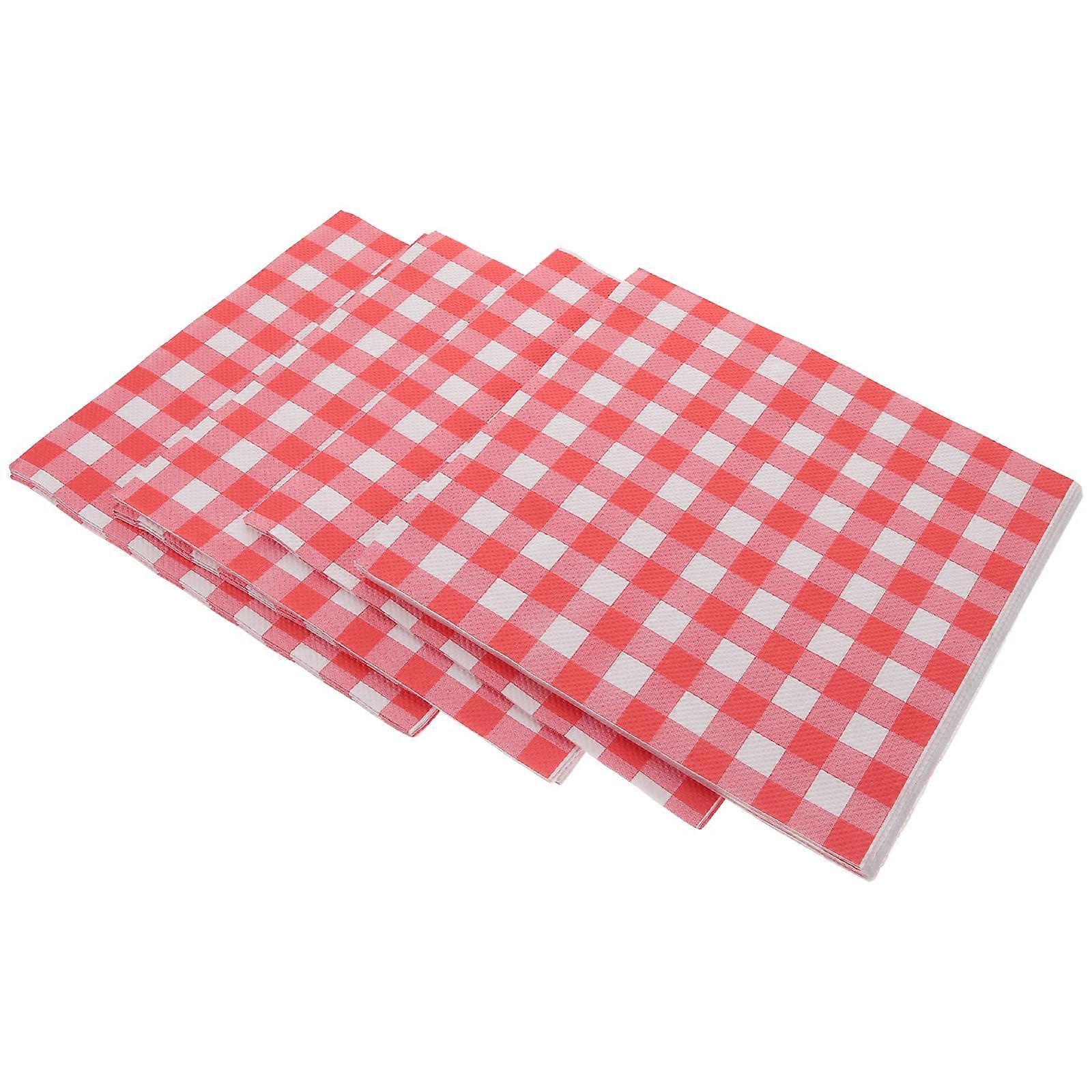 Wax Paper Sheets Checkered for Packaging Use 200Pcs Assorted Color