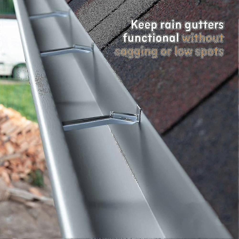 50 Pack - 5 Inch Gutter Clips With Drill Bit -bracket Clips