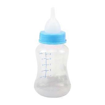 150ml Pet Bottle Kit with 2 Replacement Nipples Multipurpose Washable Reusable Soft Pet Nursing Bottle Kit for Pet Puppy Kitten