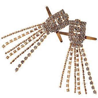 Tassel Decoration 6Pcs Alloy with Rhinestone Charm