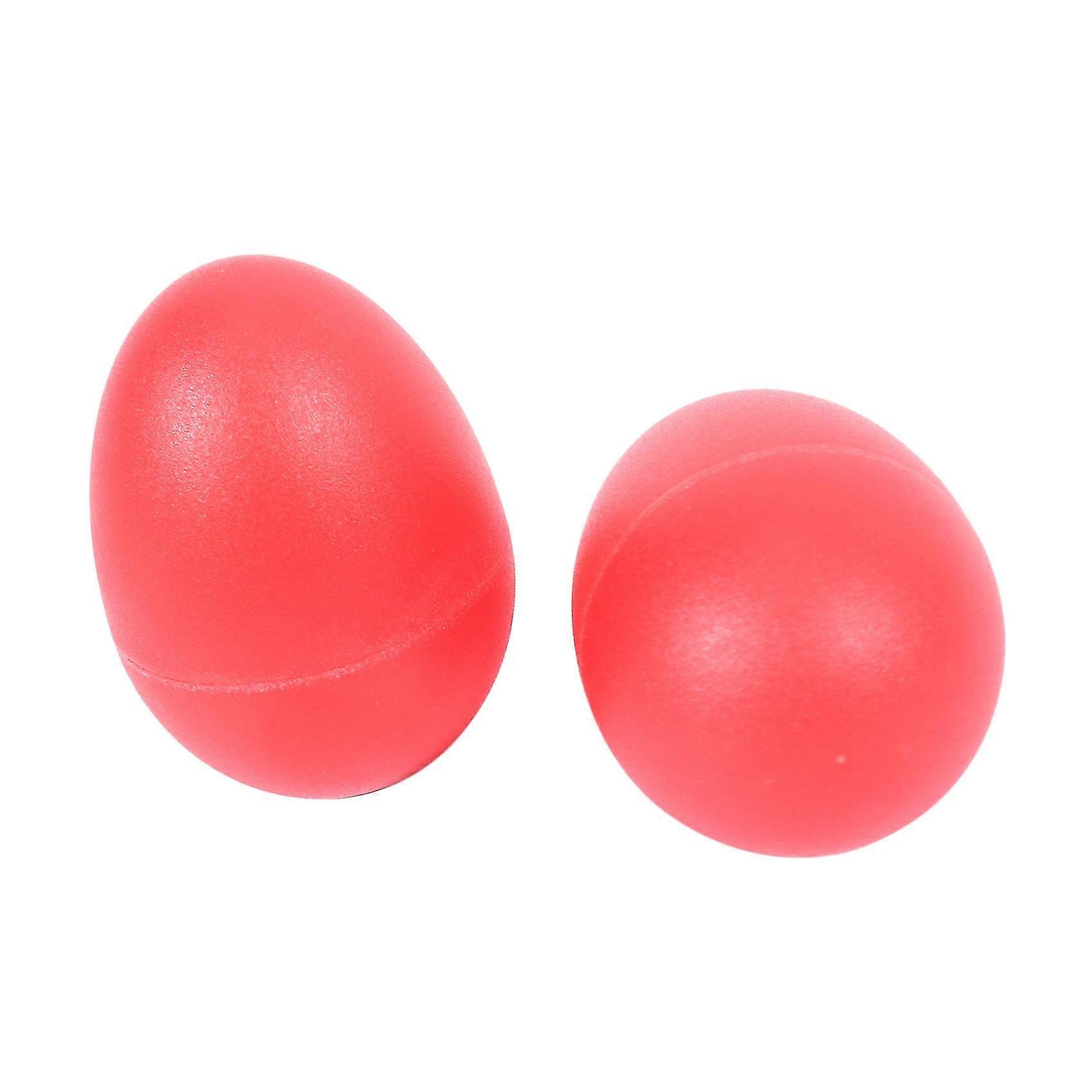 1 paar plastic percussie-eitjes (maracas) rood_c1