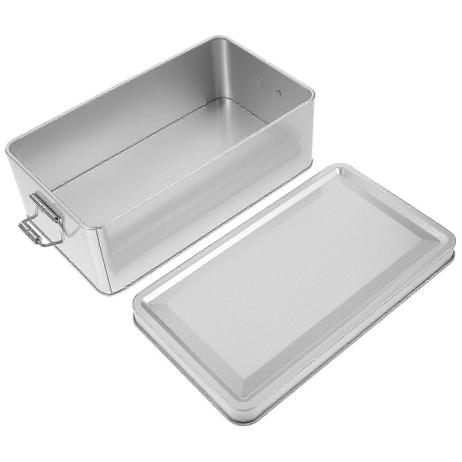 Silver Tinplate Cookie Storage Box