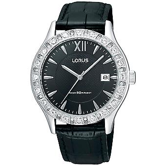 Lorus Watches Quartz Analog Women Watch with RxH13JX9 Cowskin Bracelet