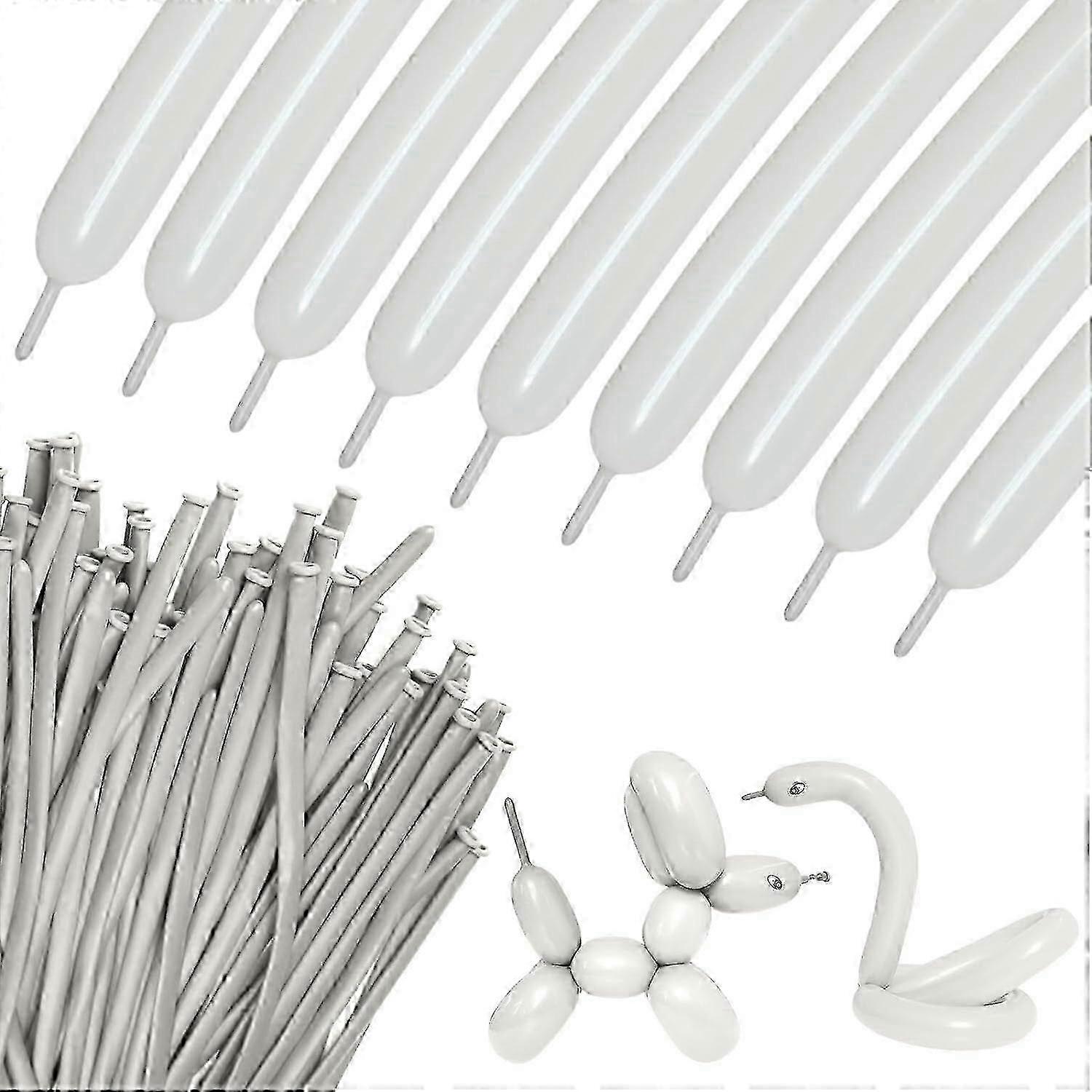 100Pcs Transparent Long Twisting Balloons