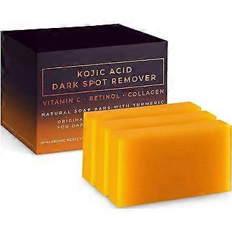 2 Pack Kojic Acid Soap for Dark Spots, with Vitamin C, Retinol, Collagen, Face and Body Cleanser.B3