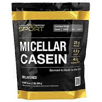 California Gold Nutrition, Sport, Micellaire Caseïne, Zonder smaak, Langzame Opname, 16 oz (454 g)
