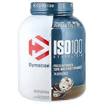 Dymatize, ISO100® Gehydrolyseerd, 100% Wei-eiwitisolaat, Cookies & Cream, 2,3 kg