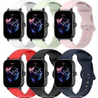 TenCloud 6 Pack Replacement Bands for Amazfit Active 20mm Smartwatch Strap Set with Quick Style Swap and Secure Aluminum Buckle