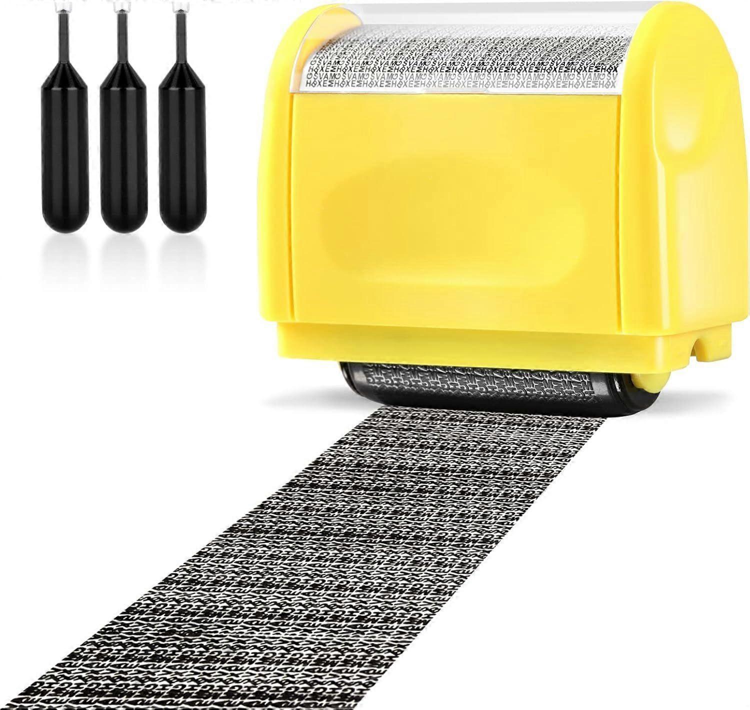 Address blocking stamp, including one yellow stamp + 3 refills