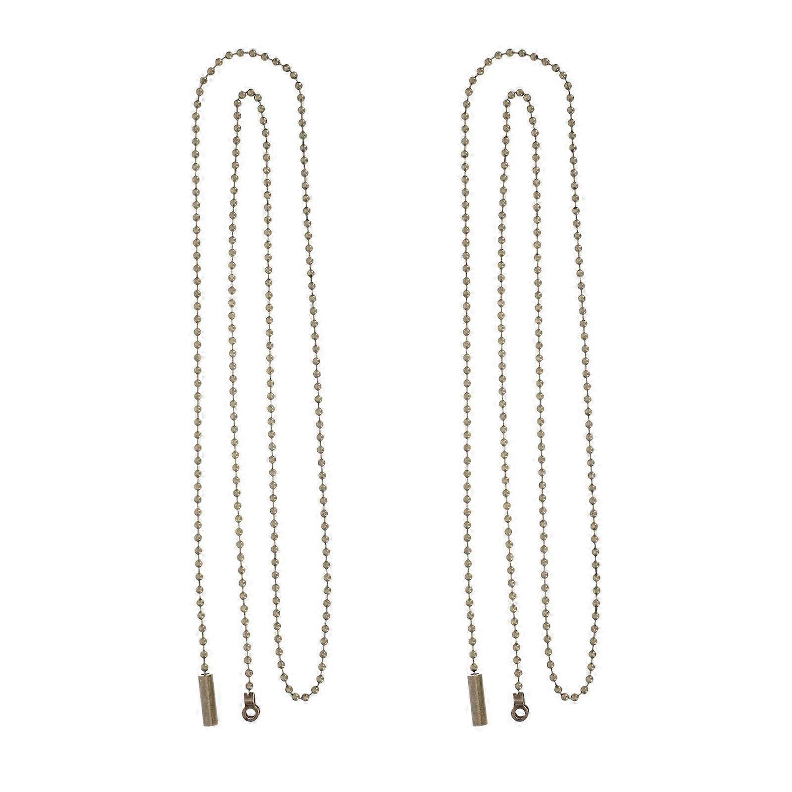 2pcs Durable Switch Pull Chains Beaded Ball Pull Chain String Extension Lamp Parts