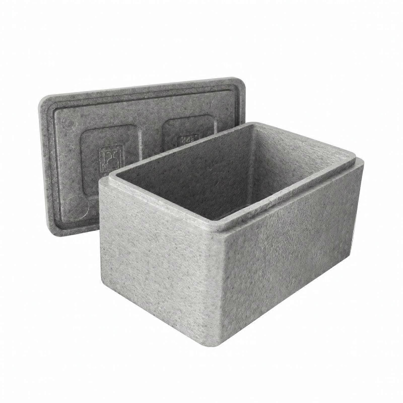 Rectangular Foam Box Textured Expanded Polypropylene Insulated Foam Box Gray