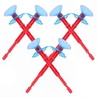 Safe Outdoor Target Play – 6pcs Plastic Suction Cup Arrows Replacement Set Compatible with Spider Web Shooter Toys for Boys