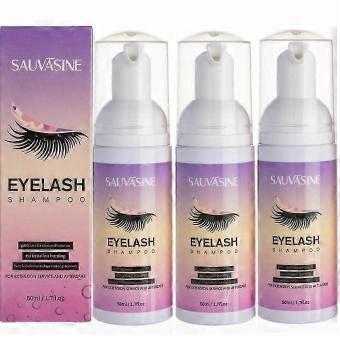 Eyelash Extension Foam Shampoo, 50ml Mild Oil-Free PH-Balanced Cleanser, Removes Oil Dirt, For Individual Lashes Makeup Remover
