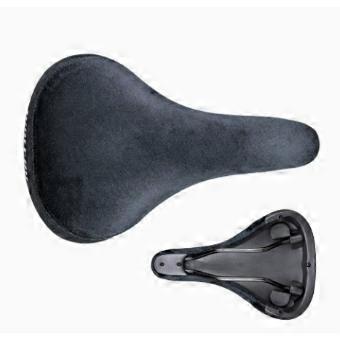 Black Bicycle Saddle with 8mm Rails, Soft Padded Comfortable Replacement Seat for Mountain Road City Bikes