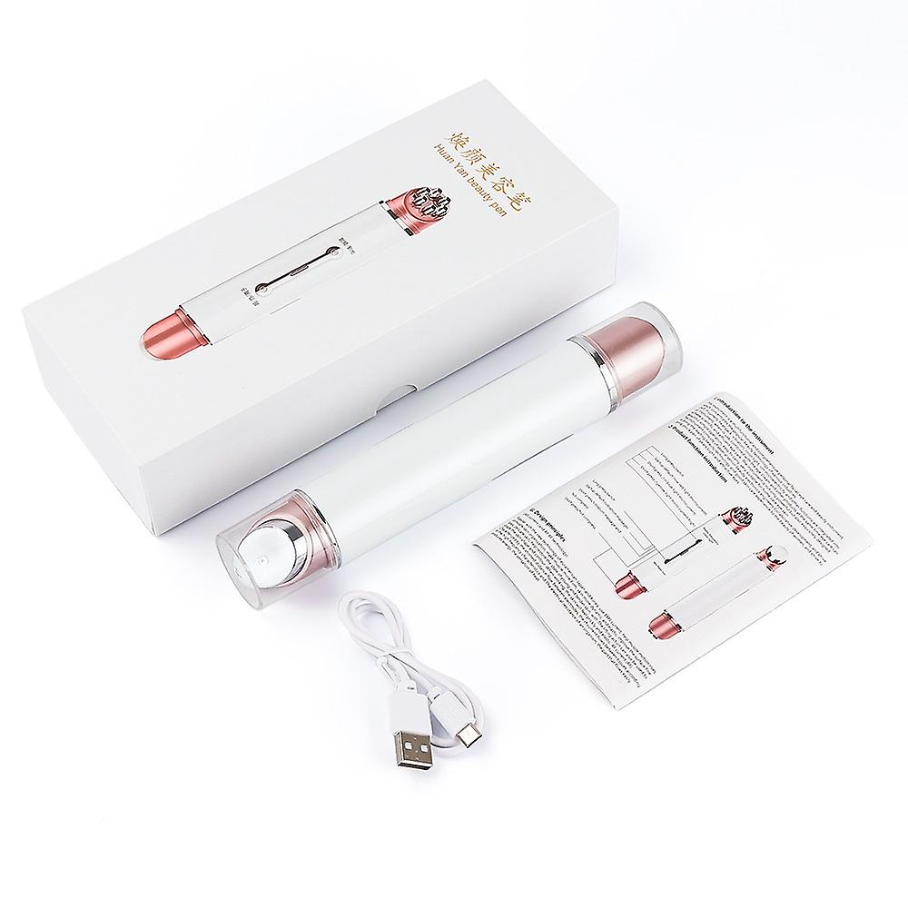 Electric Facial Eye Massager Pen Vibration Double Head Ems Rejuvenation Eye Machine Led Photon Skin Rejuvenation Anti-wrinkle