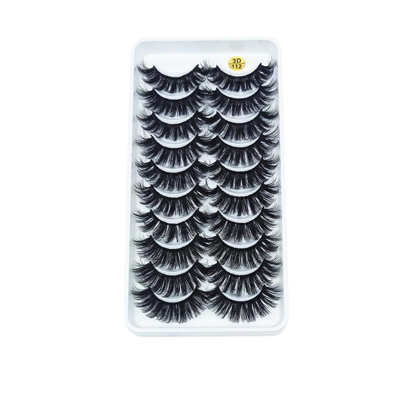 10 Pairs 3d Multi Layered False Eyelashes Fluffy Volume Lashes