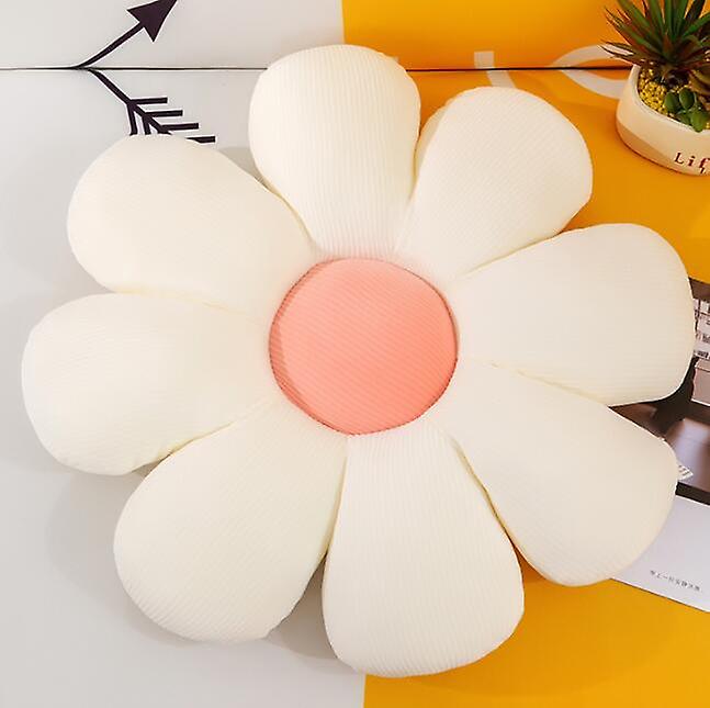 Pxcl (35 * 35cm) bloem kussen, auto kussen, pluche kussen, wit
