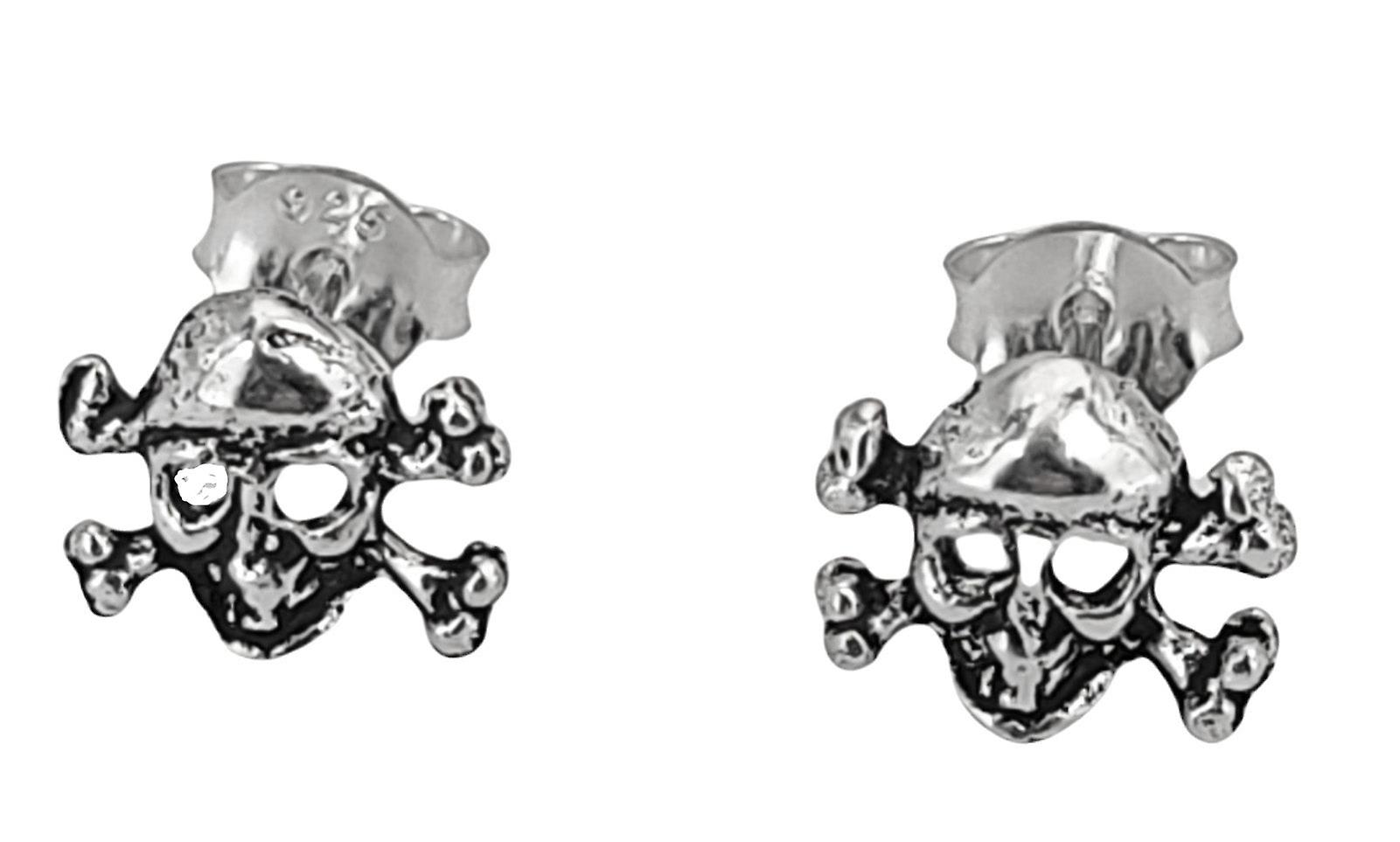 Ohrstecker 26 Totenkopf - Silber