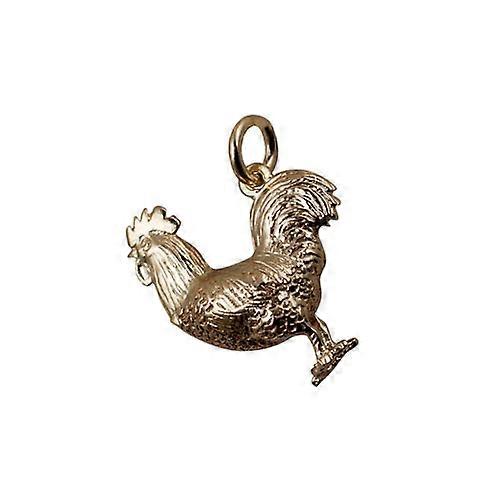 9ct Gold 24x21mm solid Cockerel Pendant or Charm